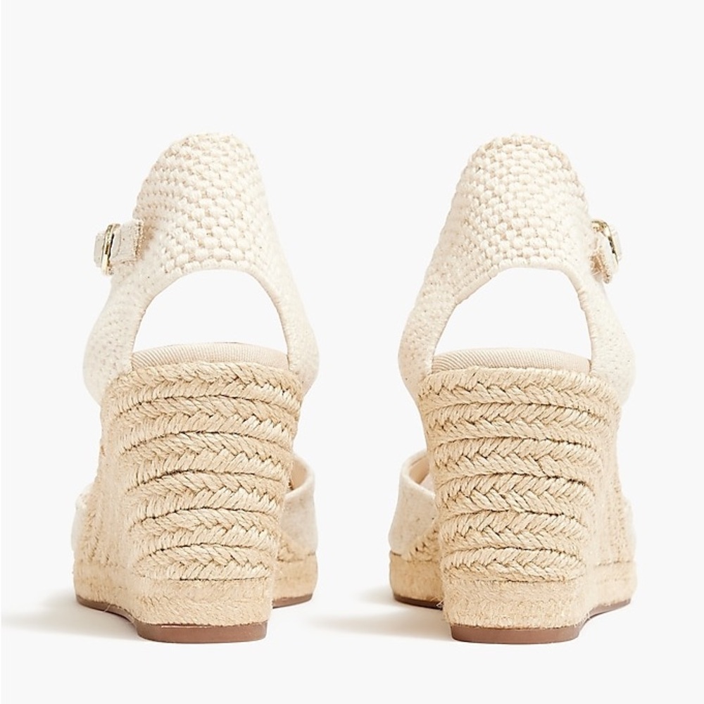 J. Crew Factory Ankle-strap espadrille wedges Size 10 - Picture 3 of 17